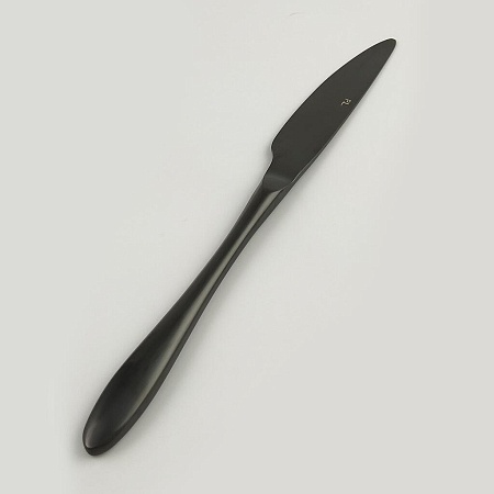 Нож столовый 23,5 см матовый черный PVD Alessi-Black P.L.