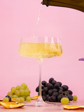 Шампанское-блюдце «Мод»;хр.стекло;425мл;D=12,H=17см;прозр.