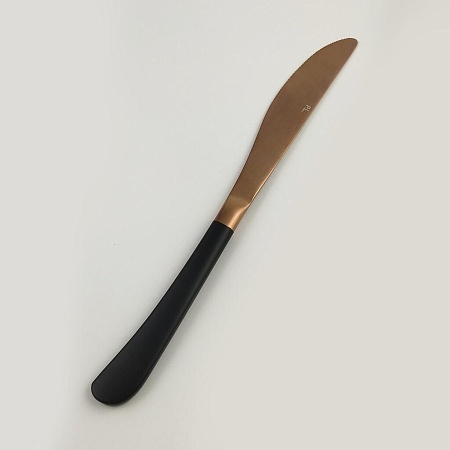 Нож столовый 23,1 ручка матовый черный, медь PVD Provence P.L.